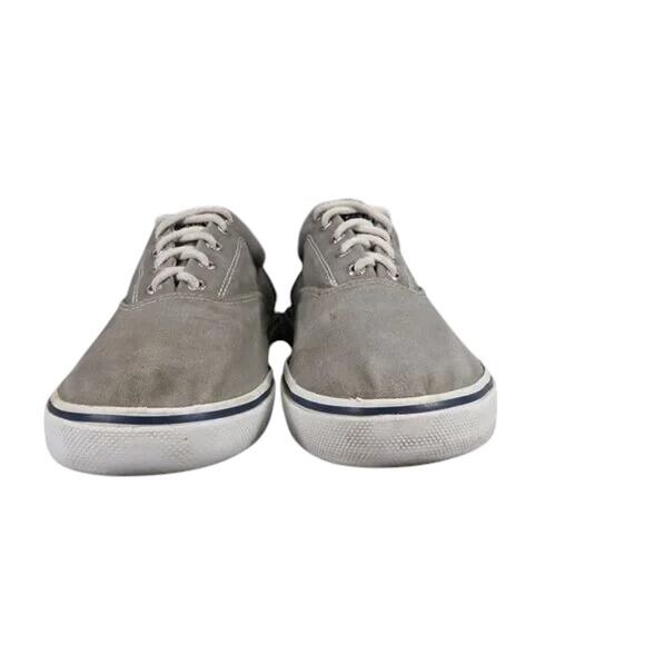 Sperry Shoes Mens 12 Sneaker Casual Lifestyle Active Halyard Canvas Lace Up Grey - Picture 2 of 12